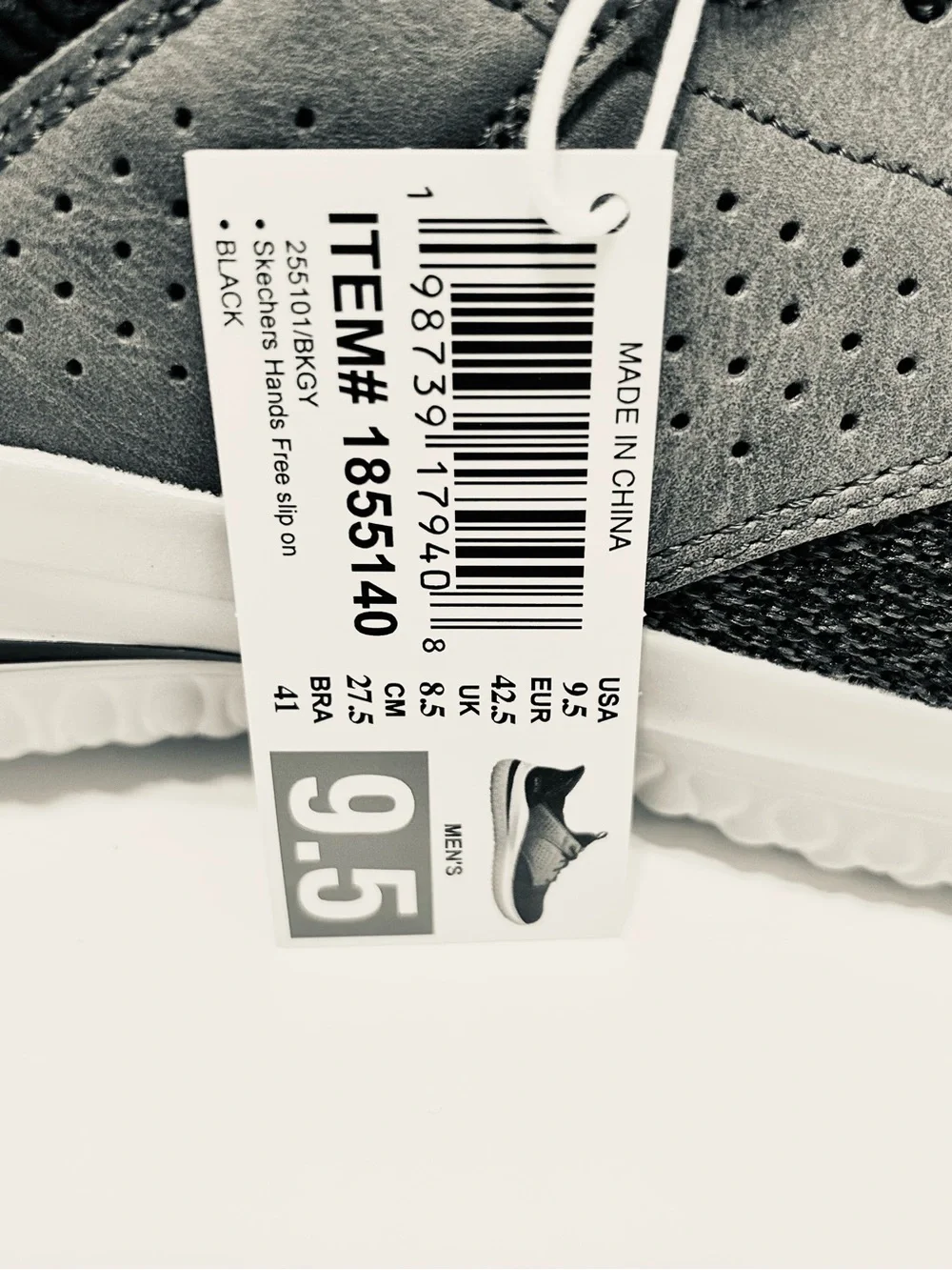 Skechers Men's Delson Hands Free Swift Fit Sneaker Black size 9.5 NWT - Picture 7 of 8